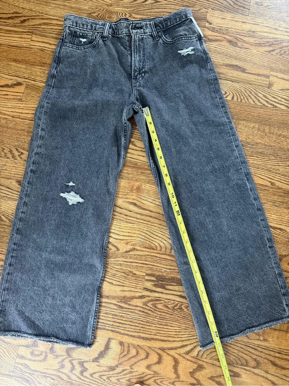GAP Kids Wide Leg Jeans in Washed Black